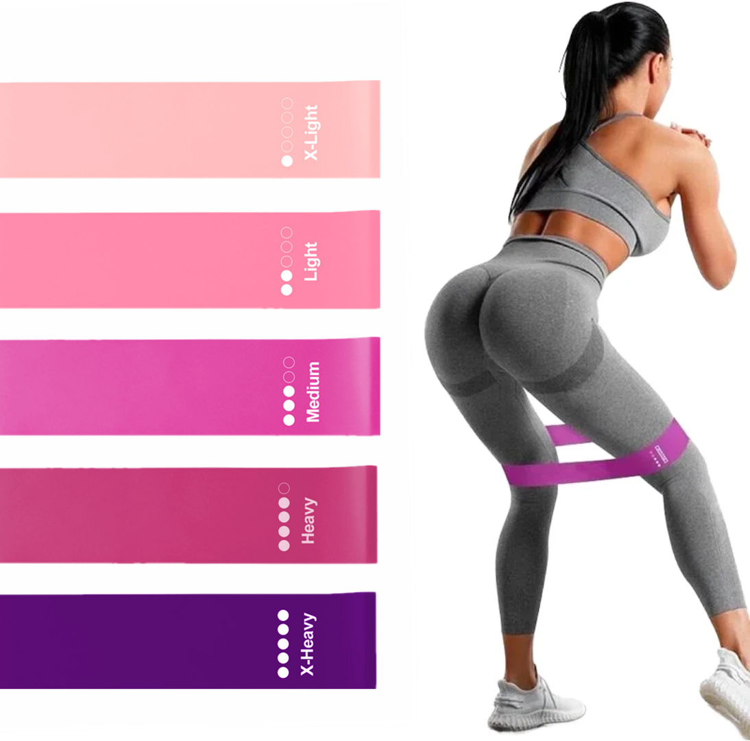 Resistance Loop Bands Set of 5 — Pilates, Yoga & Glute Training - Image 2